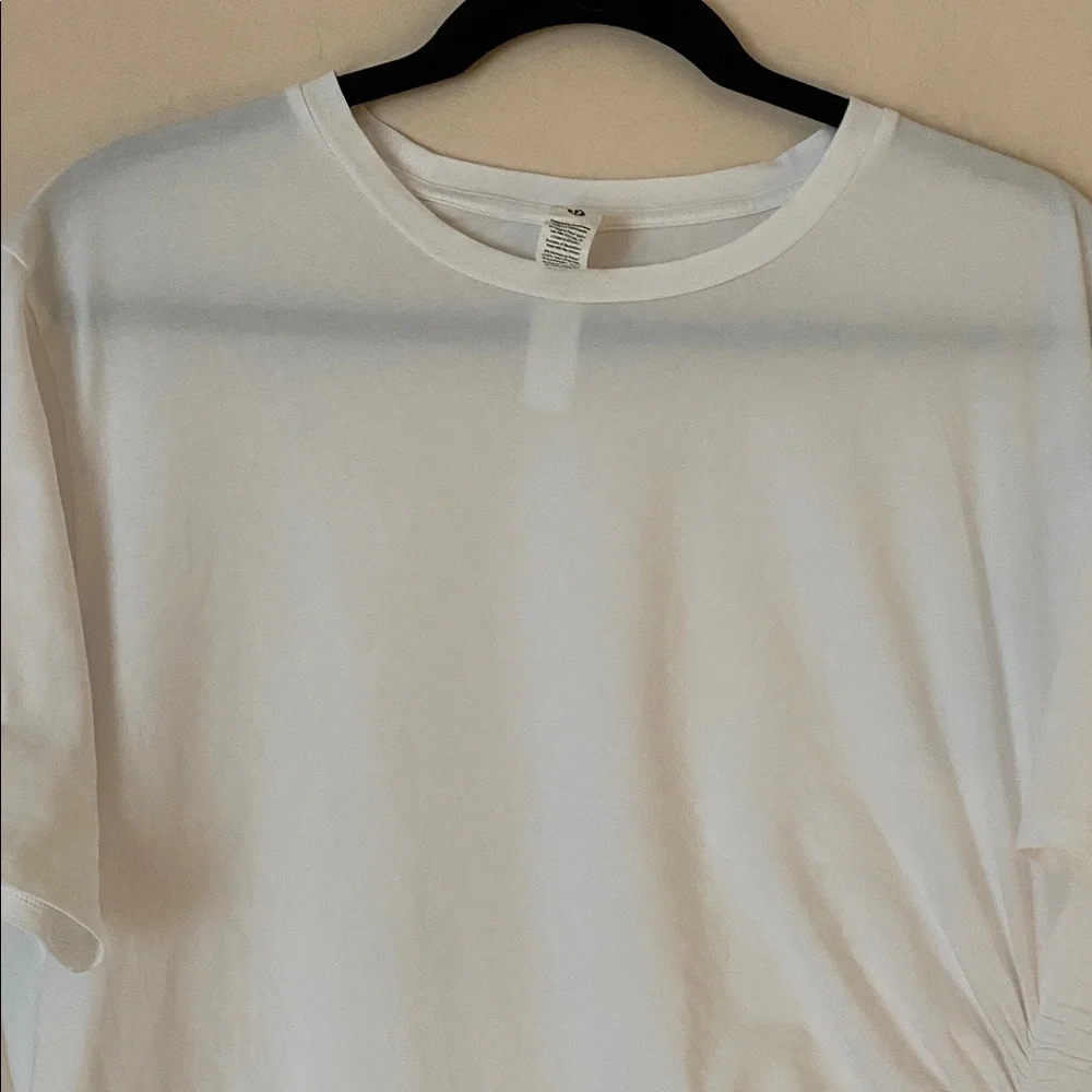 Lululemon white side cinch ruched tee